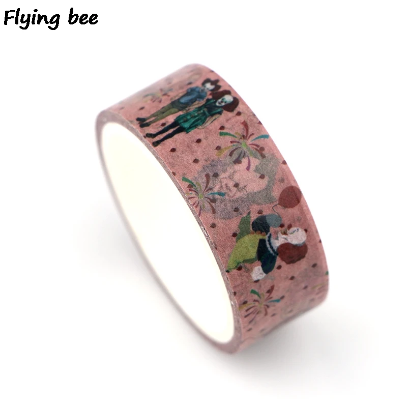 Flyingbee 15 мм X 5 м Бумага васи клейкая лента Стивен Кинг это крутая клейкая лента DIY Скрапбукинг наклейка модная маскирующая лента X0335