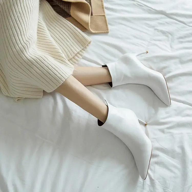 2018 Новое поступление Bottes Femmes Volid черные белые ботильоны для женщин шикарные