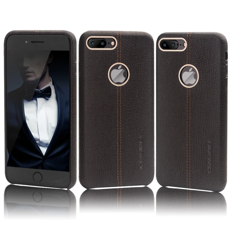 

QIALINO Genuine Leather Back Case for iPhone 7 Luxury Slim Fashion Phone Cover for Apple for iPhone 7 plus for 4.7/5.5 inches