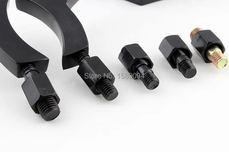 Черная зеркальная деталь с монтажными адаптерами 8 мм/10 мм для DYNA ROAD ELECTRA GLIDE SPORTSTER