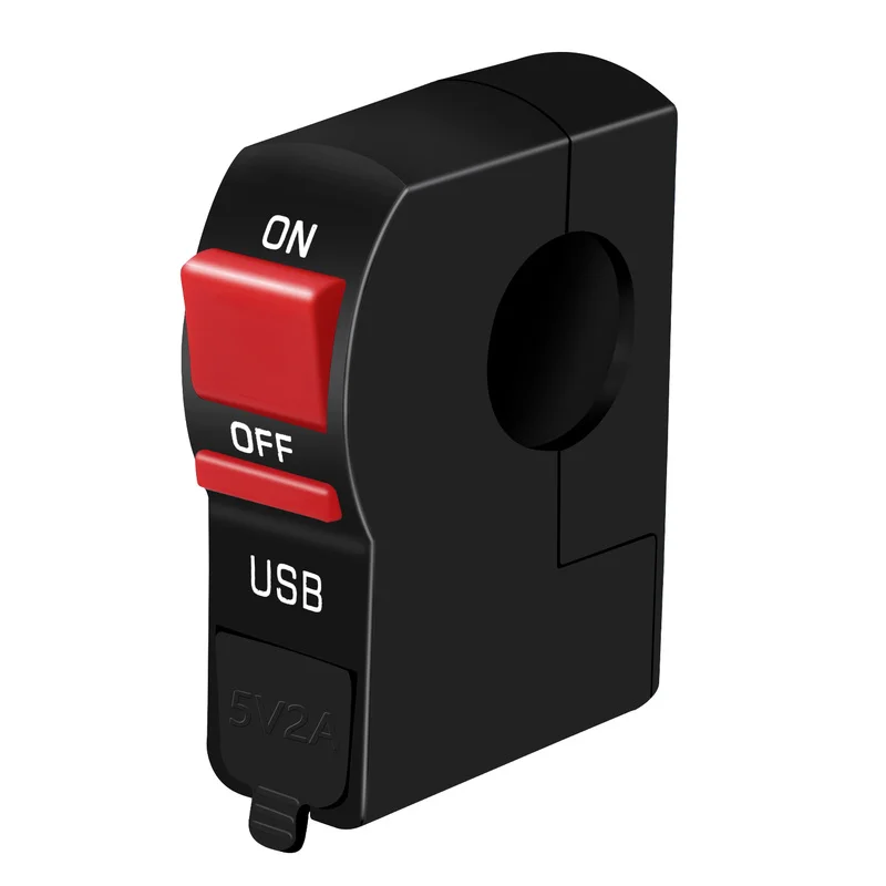 Универсальный 12VDC USB головной переключатель Управление лампой автомобильное зарядное устройство кнопка переключатель мотоцикл рулевая фара переключатель авто аксессуары