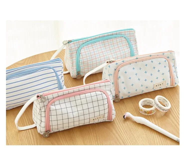Чехол для карандашей милые Канцтовары девочек сумки ручек вместительная коробка