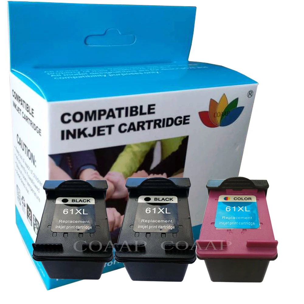 

3PK Compatible Ink for hp61 HP61XL Ink Cartridges for HP 61 Deskjet 1000 1010 1050 1051 2050 3000 3050 3054 3510 Printer Series