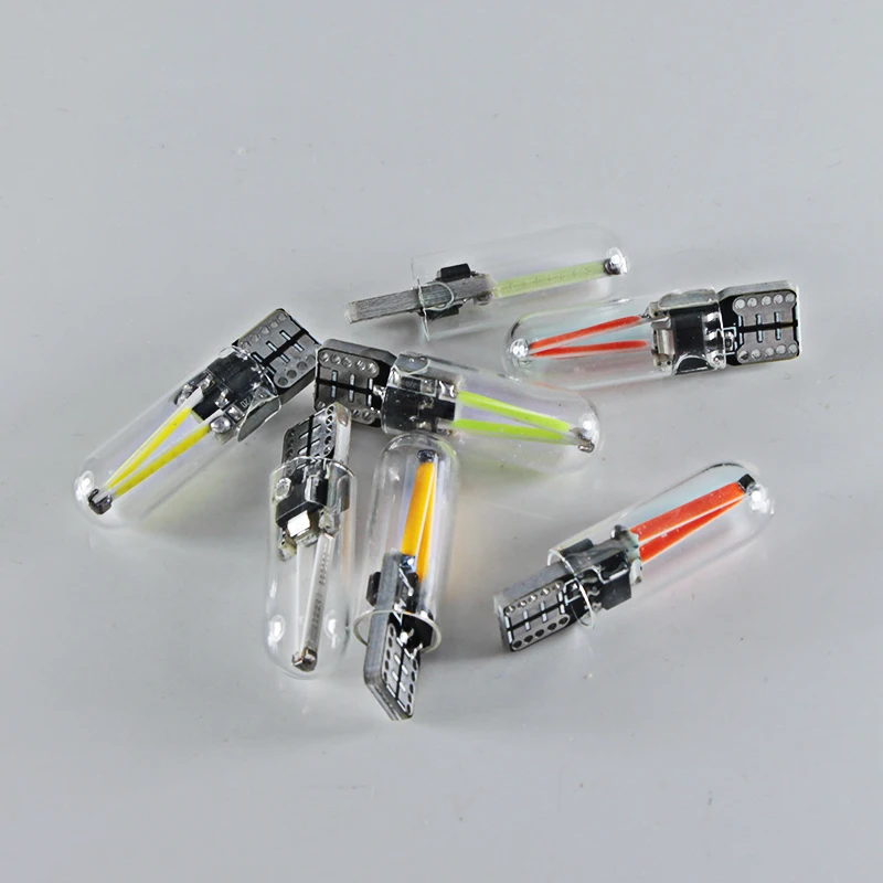 10 шт. ampoule T10 led w5w canbus стекло накаливания 12В 24В автомобильный клиновидный боковой