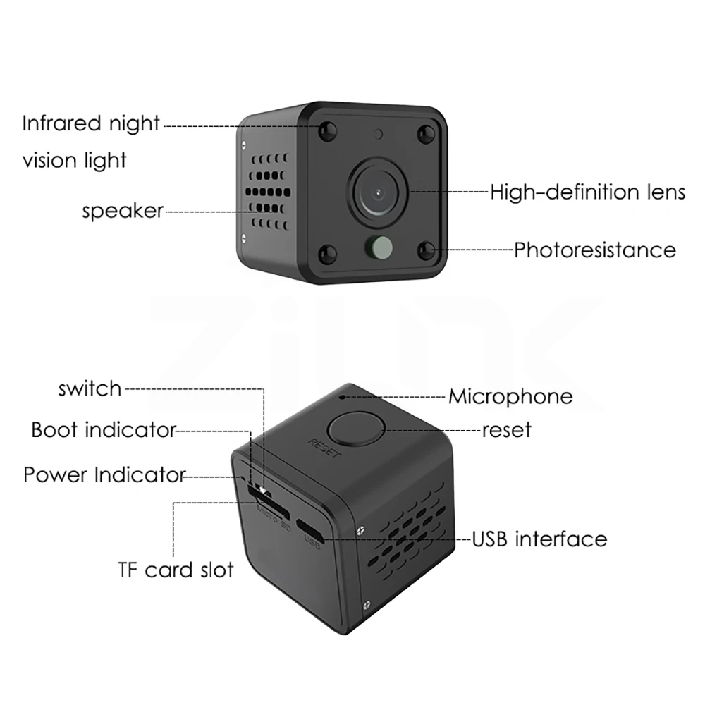 Tuya Wifi камера 1080P умный дом Безопасность детский монитор 140 градусов широкий угол беспроводной мини IP камера Встроенный аккумулятор IPCAM