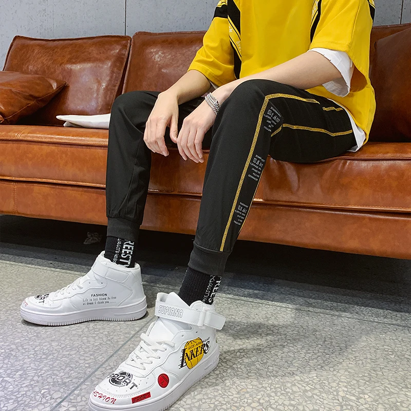 Мужские уличные брюки в стиле хип-хоп повседневные штаны Корейском дизайнерские