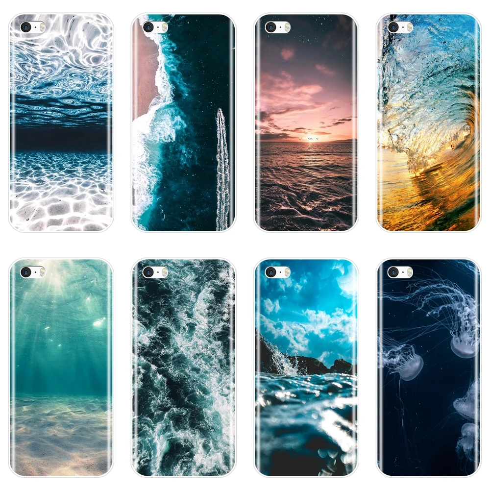 Телефонный чехол для iPhone 5 5C 5S SE 4 телефон с волнами океан пляж море крутой пейзаж