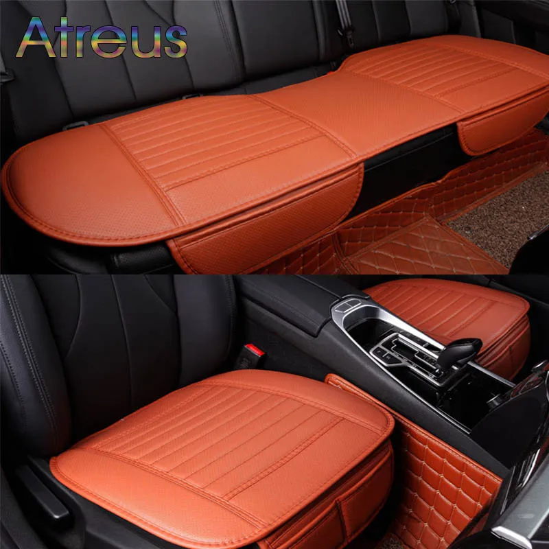Чехлы на сиденья автомобиля Atreus всесезонный Кожаный Автомобильный Стайлинг для
