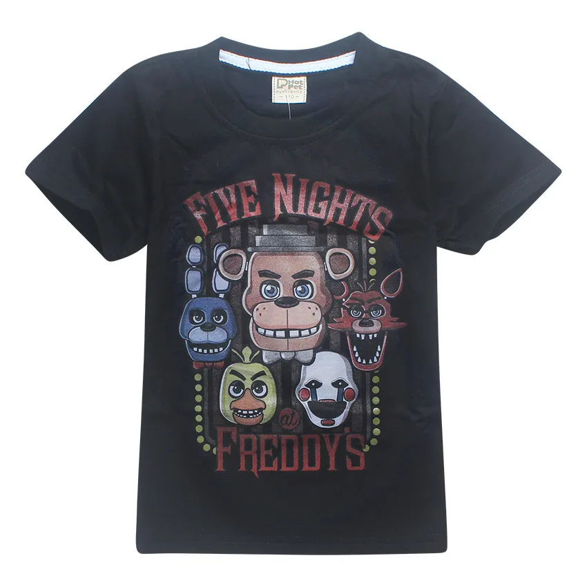 Детская футболка с надписью Five Night At Freddy детская одежда fnaf для мальчиков летняя