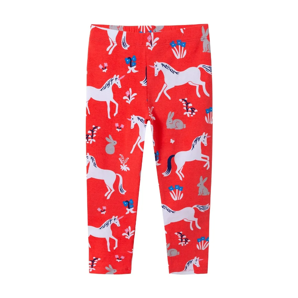 New Fall Autumn Spring baby girls Printing cartoon Leggings Quality Cotton rainbow Unicorn Pants 2-7year Clothes Clothing