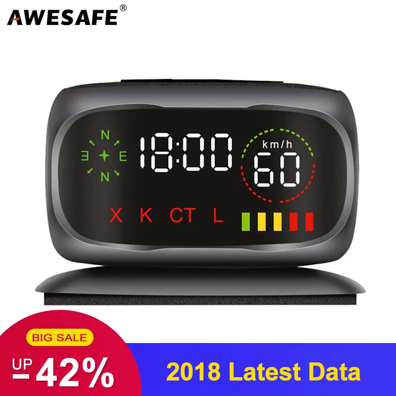 Awesafe автомобиль анти Антирадары центральной консоли мини с GPS для России X/K/ct/l 360