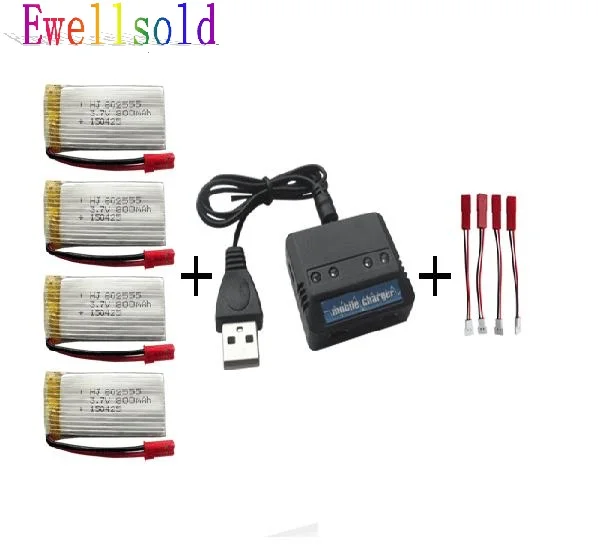 

Ewellsold F181 F187 F163 H12C H12W RC вертолет запчасти 3,7 V 800mah литий-полимерный аккумулятор * 4 шт + зарядное устройство коробка 5 шт./лот Бесплатная доставка