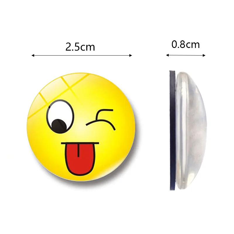 1 стекло для ПК купол круглый магнит холодильника милые смайлы emoji выражения лица