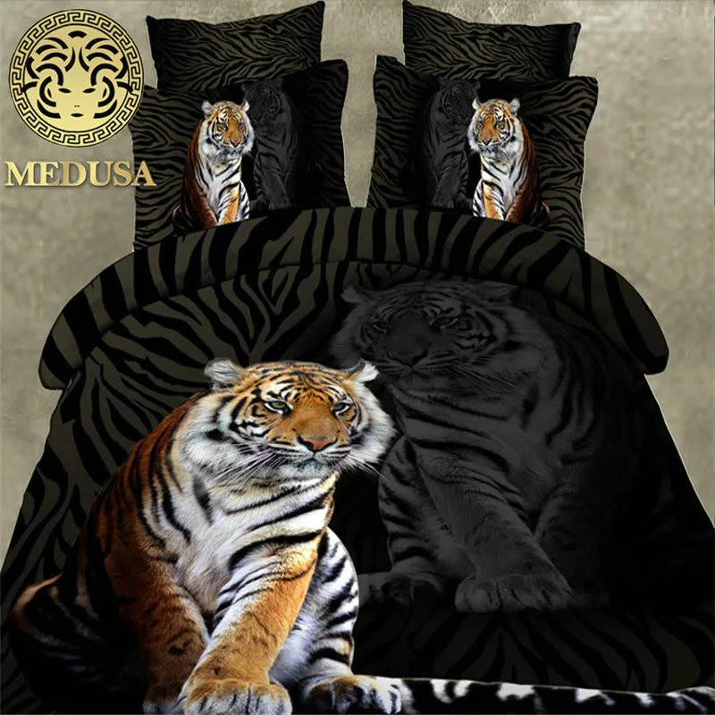 Medusa lion 3d постельное белье пододеяльник простынь Наволочка Чехол Набор из 4