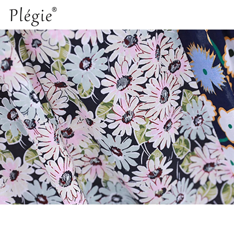 Plegie комплект из двух предметов Летняя женская одежда Длинная юбка с цветочным