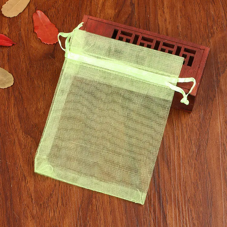 Apple Green 10 шт./лот, сумки из органзы, 4 размера, упаковка для ювелирных изделий, сумки, Подарочный Свадебный Рождественский мешок для подарков, упаковка для ювелирных изделий, сумки и сумки - Цвет: Apple Green