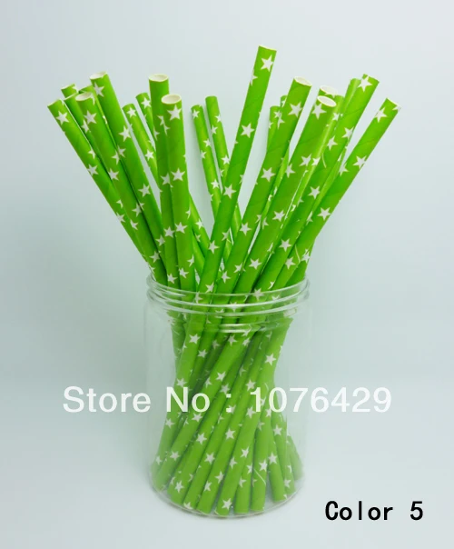 25 шт зеленая бумага соломинки звезда шаблон питьевой соломы для свадебной