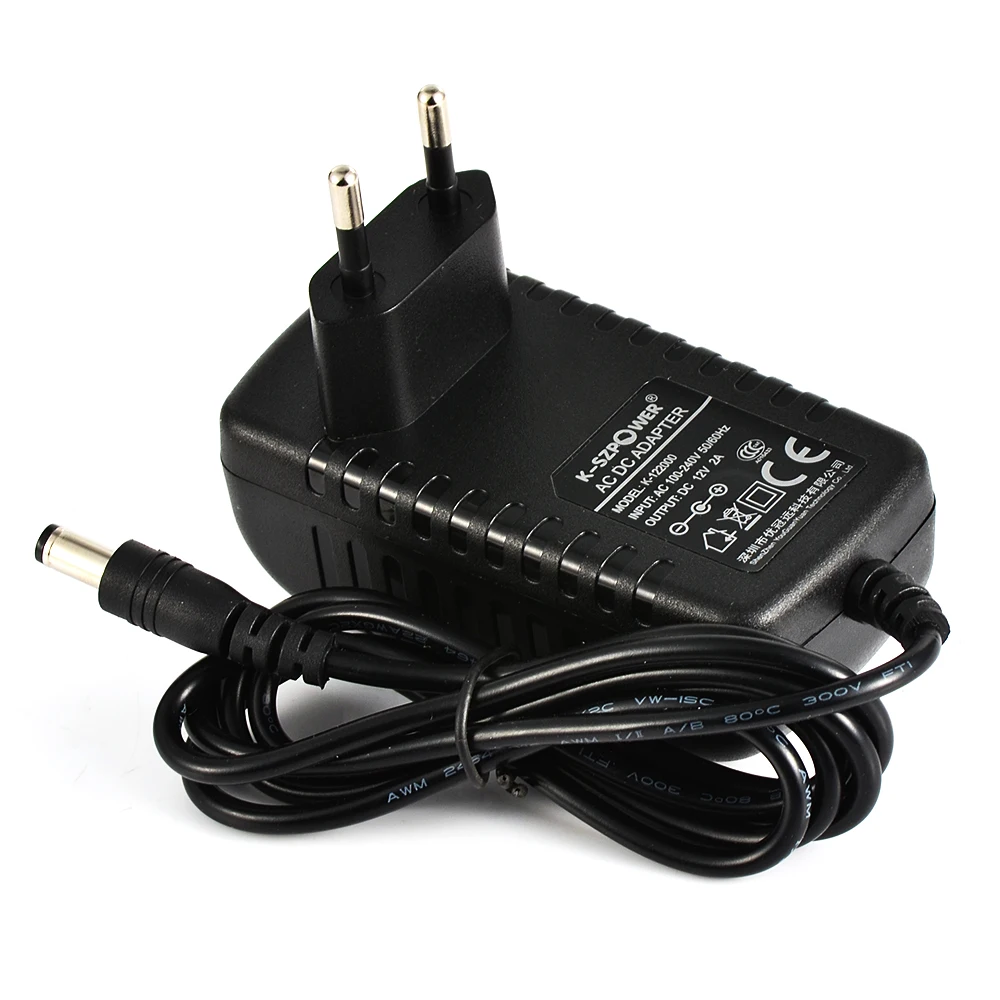 12 В 1.2a AC DC конвертер адаптер Зарядное устройство монитор LED 1200ma Импульсные блоки