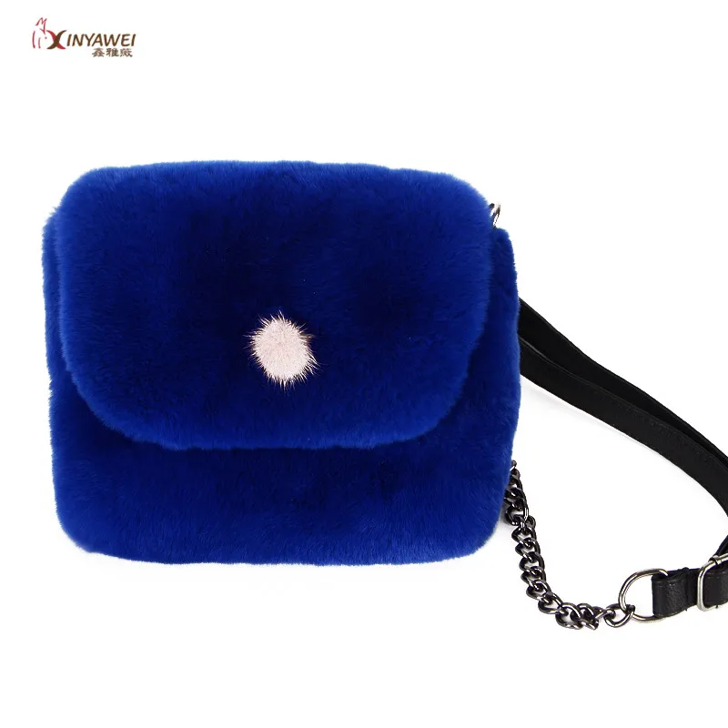 2019 Fashion Plush Multi-Color Mini Bag Female Chain Small Lapel Winter Ladies Go Out Warm Bag. | Багаж и сумки