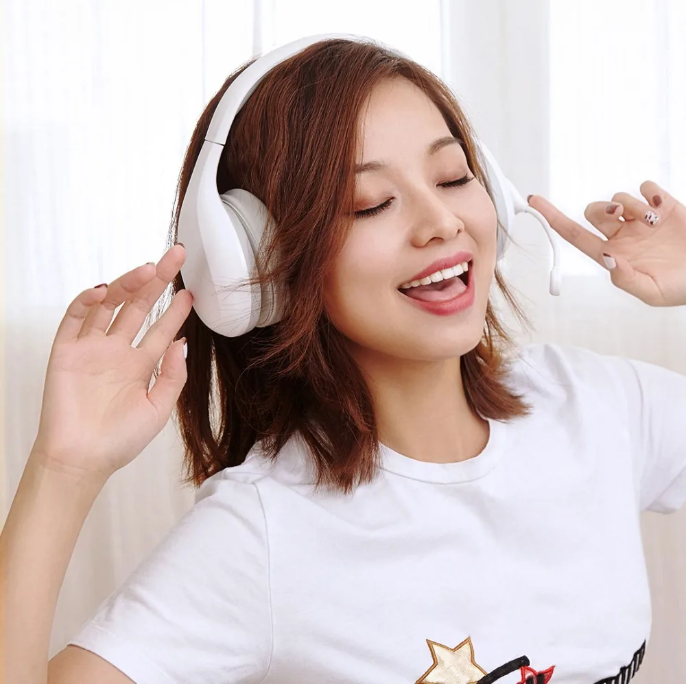 Оригинальные Xiao mi наушники Bluetooth наушники модные караоке mi Беспроводная bluetooth-гарнитура с mi cophoneHead-Mount White