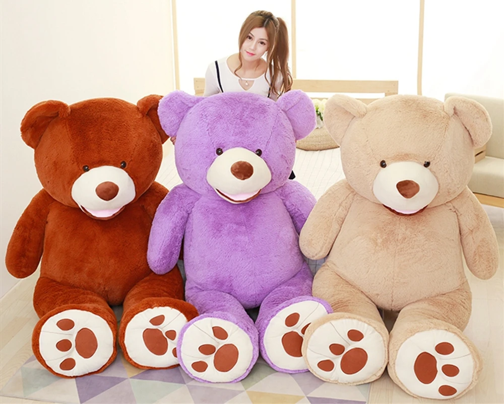 

130/160/260cm 3 color plush stuffed giant bear for girlfriend gifts