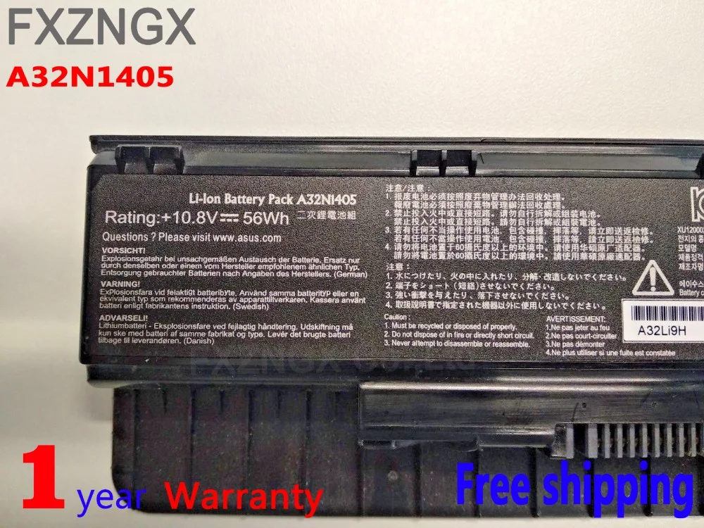 10.8V 56WH Original A32N1405 Battery for Asus G551 G551J G551JK G551JM G771 G771JW G771JK | Электроника