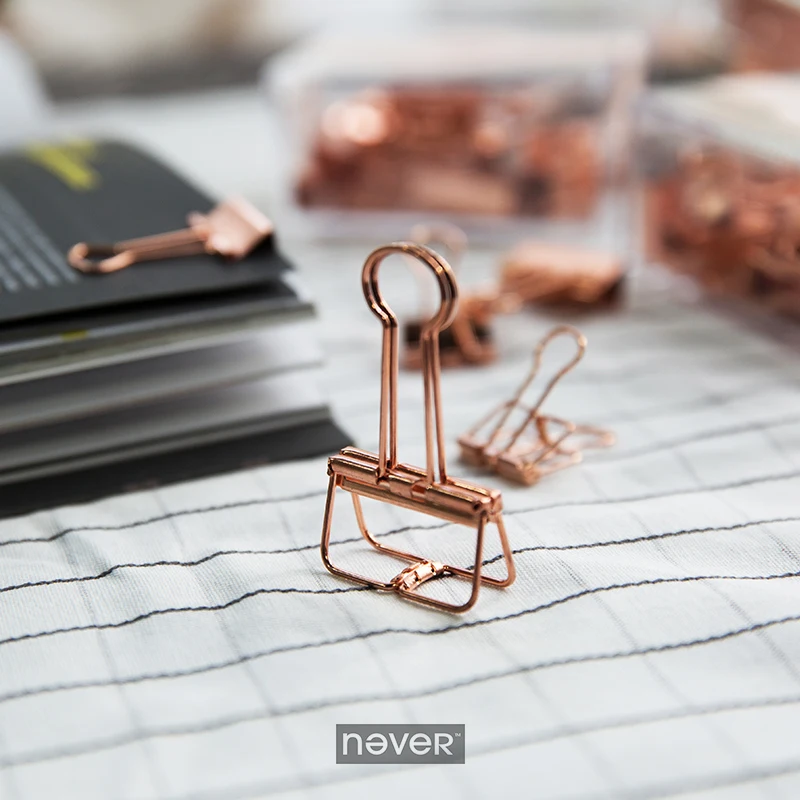 Никогда не розовое золото Зажим креативные офисные аксессуары металлический