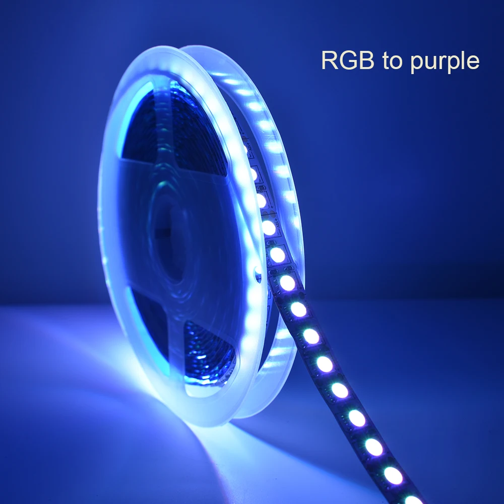DC 12 В гибкая светодиодная лента rgb светильник s 120 единиц 5050 светодиодный s/M не водонепроницаемый светодиодный ленточный многоцветный светодиодный светильник с разъемом