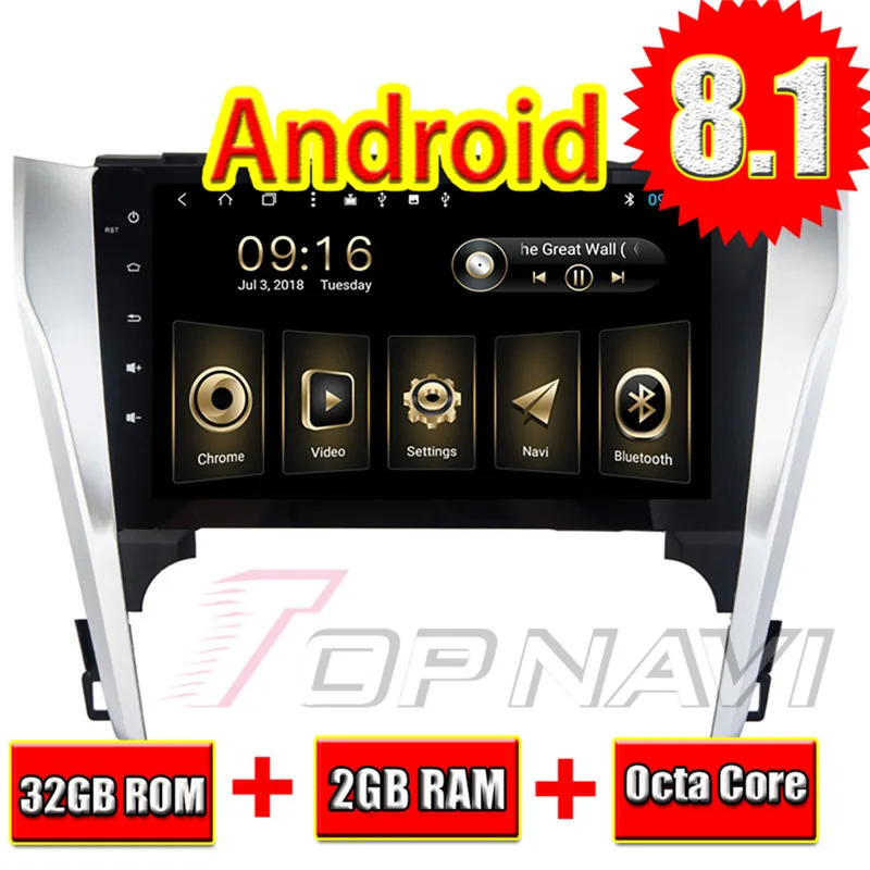 Автомобильный считыватель книг для Toyota CAMRY 2012 2013 2014 Android 8 1 10 ''Topnavi