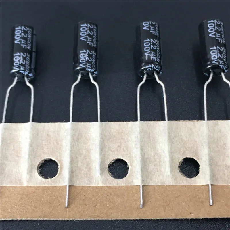 

10pcs 2.2uF 100V SUNCON(SANYO) HC series 5x11mm 100V2.2uF Aluminum Electrolytic Capacitor