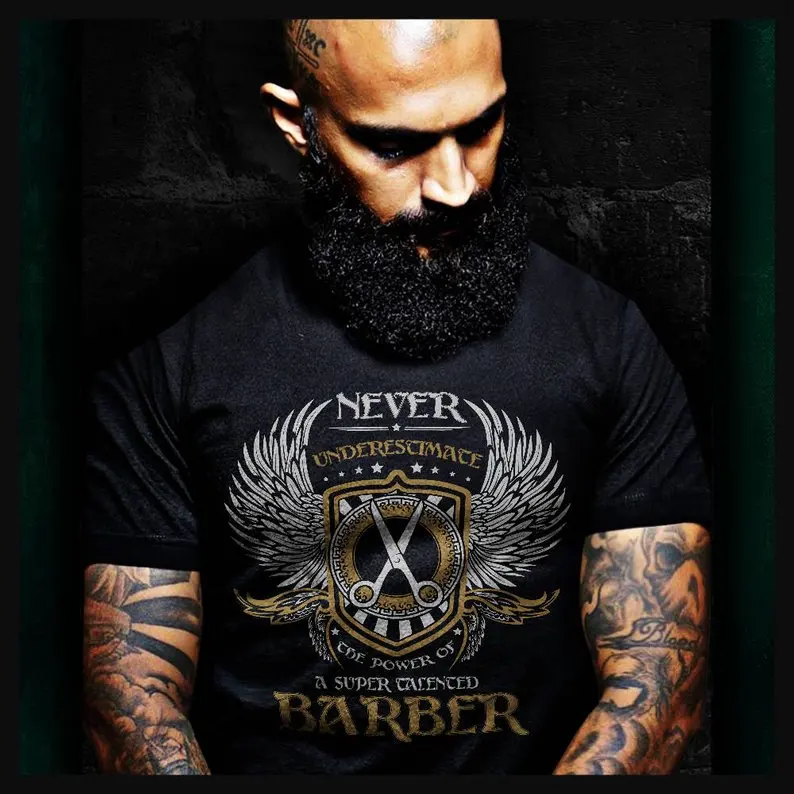 

Barber T-Shirt Barber Shop Gift 2019 Fashion Brand Men'S Tops Streetwear T-Shirt Solid Color Short Sleeve T Shirt
