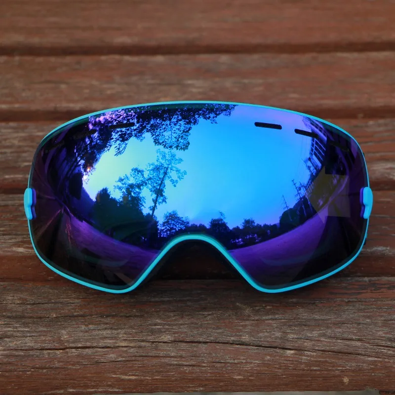 Blue Frame VANREE брендовые лыжные очки с двойными линзами Анти-Туман Лыжные очки для мужчин женщин маска снежные очки Взрослые очки для катания на лыжах и сноуборде HXYJ018 - Цвет: Blue Frame