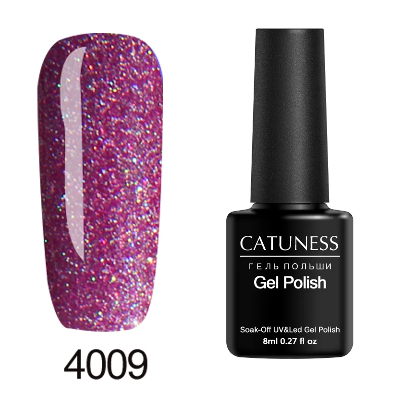 4009 CATUNESS блестки 19 Цветов Неоновый геллак замочить от лаки для ногтей Полупостоянный поли Праймер УФ светодиодная лампа Гель-лак для ногтей - Цвет: 4009