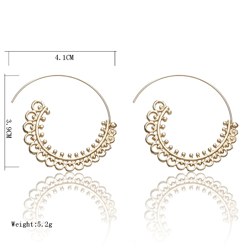 Модные вихревые этнические серьги в богемном стиле рандомные для женщин