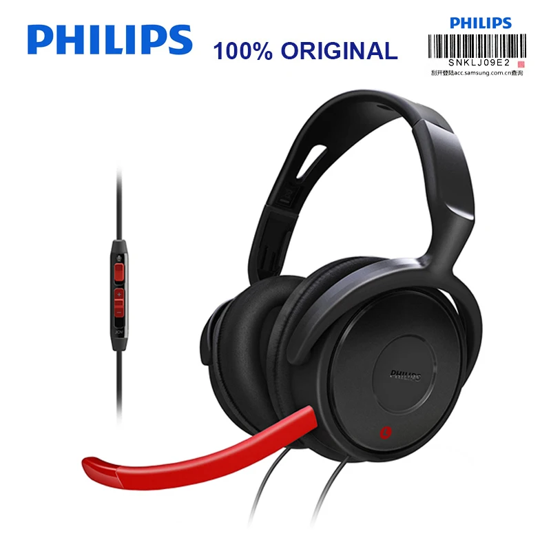 Проводные Наушники Philips SHG7980 поддержка видео и игр разъем 3 5 мм микрофонный провод