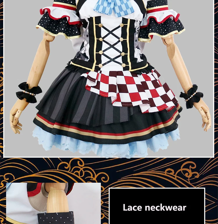 Aqours! Lovelive sunshine lunar January новогодний фестиваль Tsushima Yoshiko rolecos карнавальный костюм женский топ/юбка вечерние костюмы