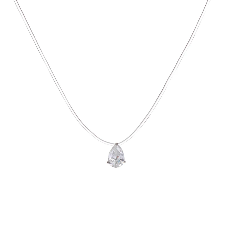 Невидимое прозрачное женское ожерелье новые модные ювелирные изделия милый