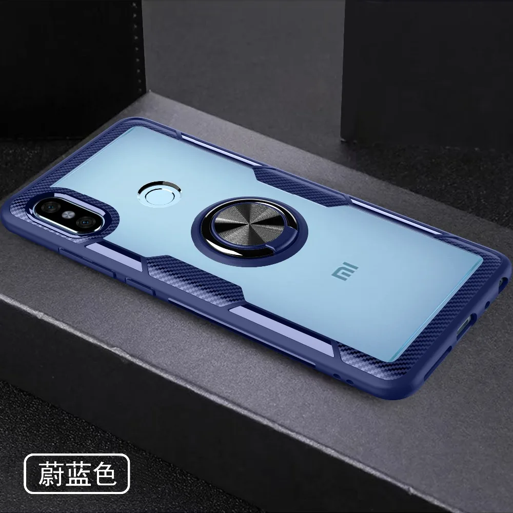 Чехол для Xiaomi Redmi Note 7, M1901F7C, прозрачный ПК+ углеродное волокно, полное защитное кольцо, магнетизм для Redmi Note 7 Pro, чехол