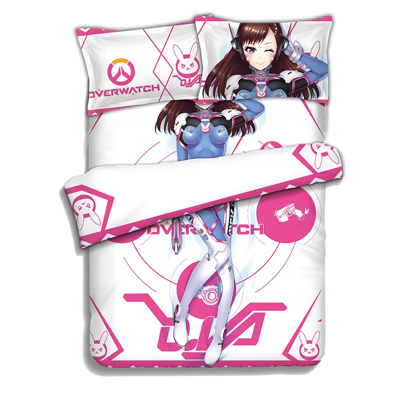 Японские Аниме Overwatch постельные принадлежности Простыня Постельные Постельное