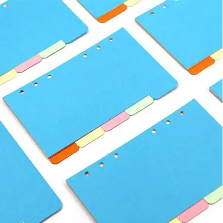 Separator page 5PCS 45 листов, каваи А5, А6, бумага для заправки, блокнот, спиральная папка, индекс, внутренние страницы, ежемесячный недельный ежедневник - Цвет: Separator page 5PCS