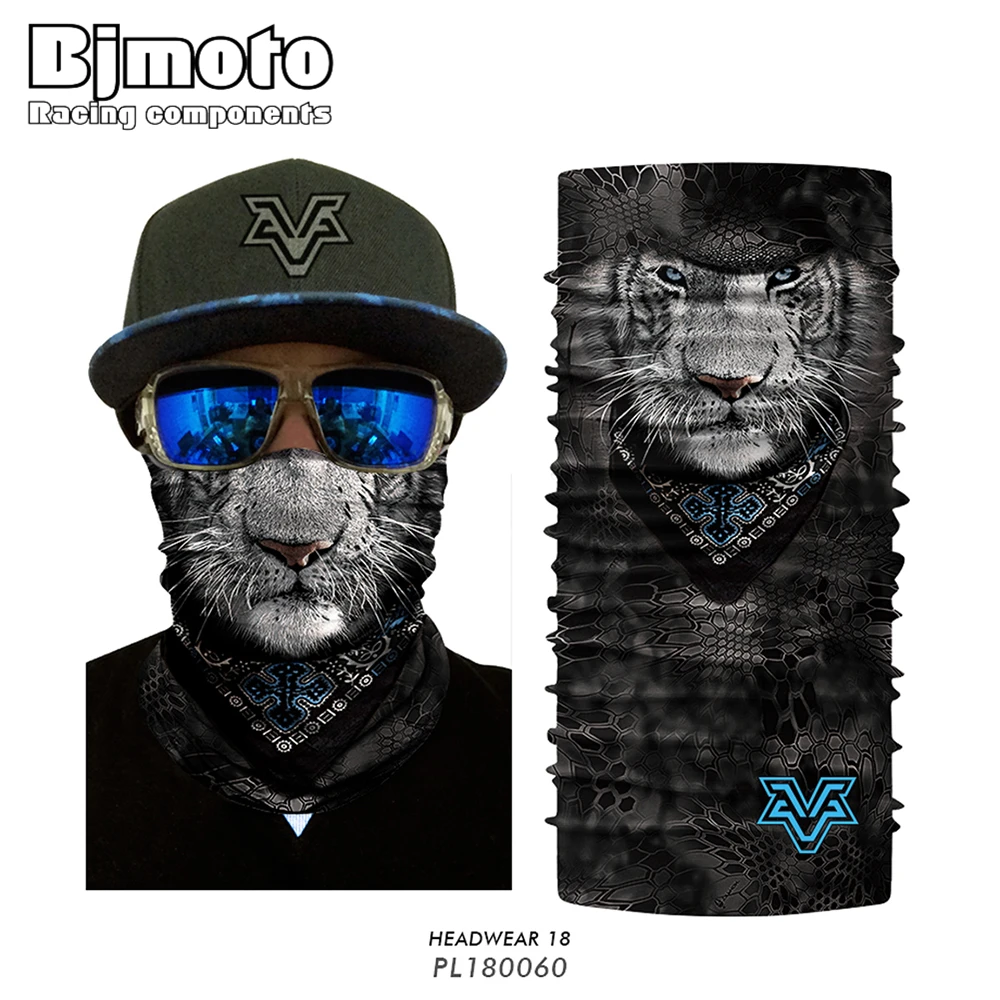 

BJMOTO UV Protection Head Scarf Neck Motorcycle Cycling Ghost Skull Face Mask Outdoor Bandana Scarves Skull Men Women moto 2020