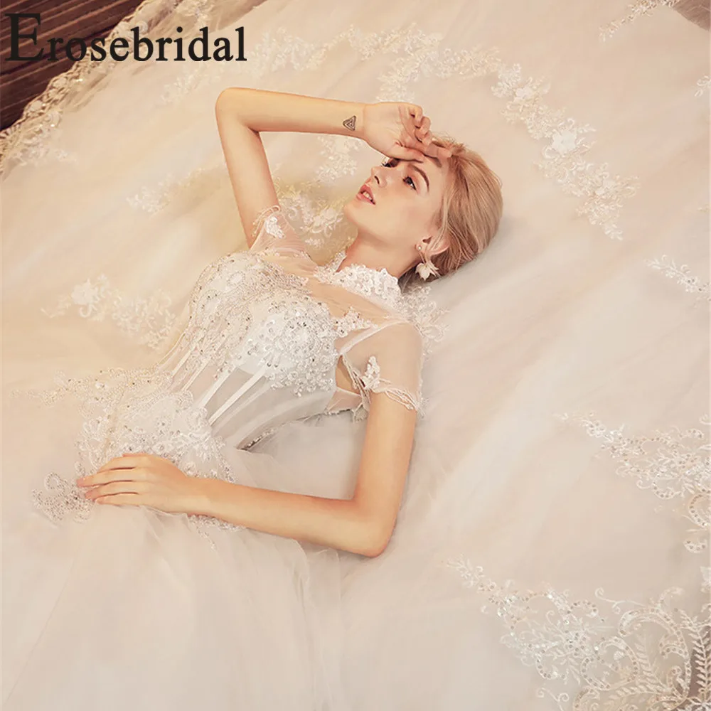 Новое поступление винтажное свадебное платье Erosebridal длинное женское невесты 2019