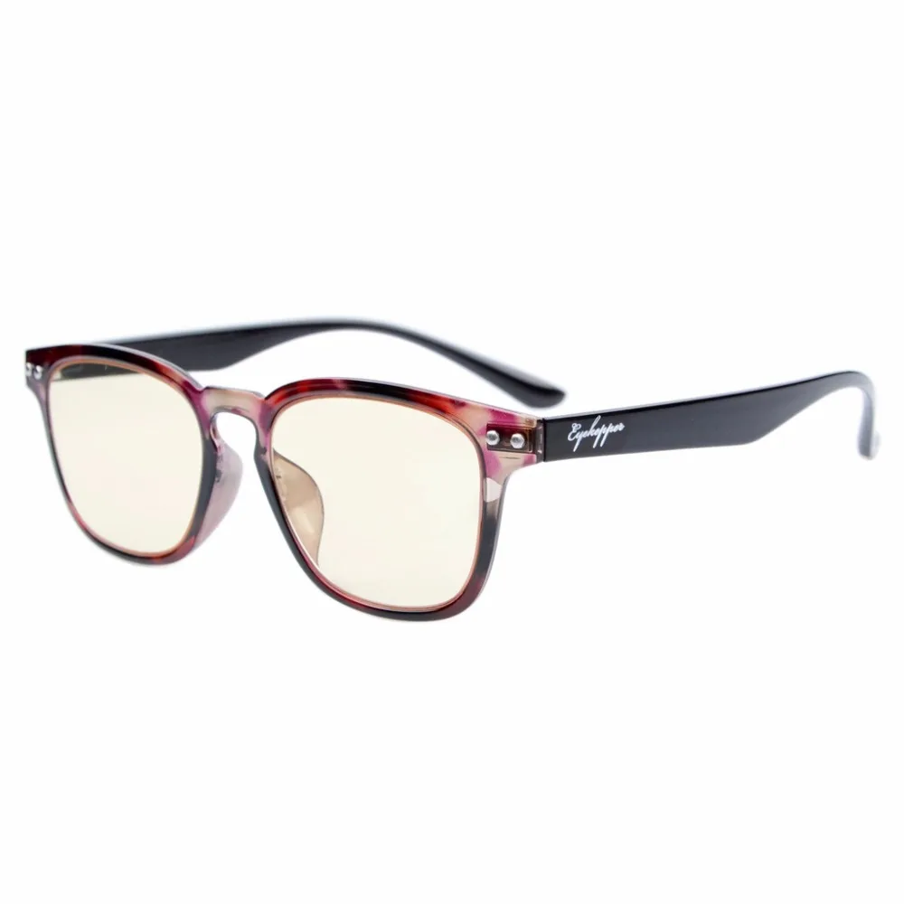 CG079 Eyekepper Винтаж Flex легкая пластиковая оправа Компьютер очки для чтения читателей желтые тонированные линзы