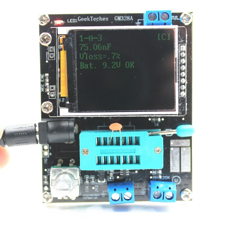 Full Assembled LCD GM328A Transistor Tester Diode Capacitance ESR Voltage Frequency Meter PWM Square Wave Signal Generator SMT |