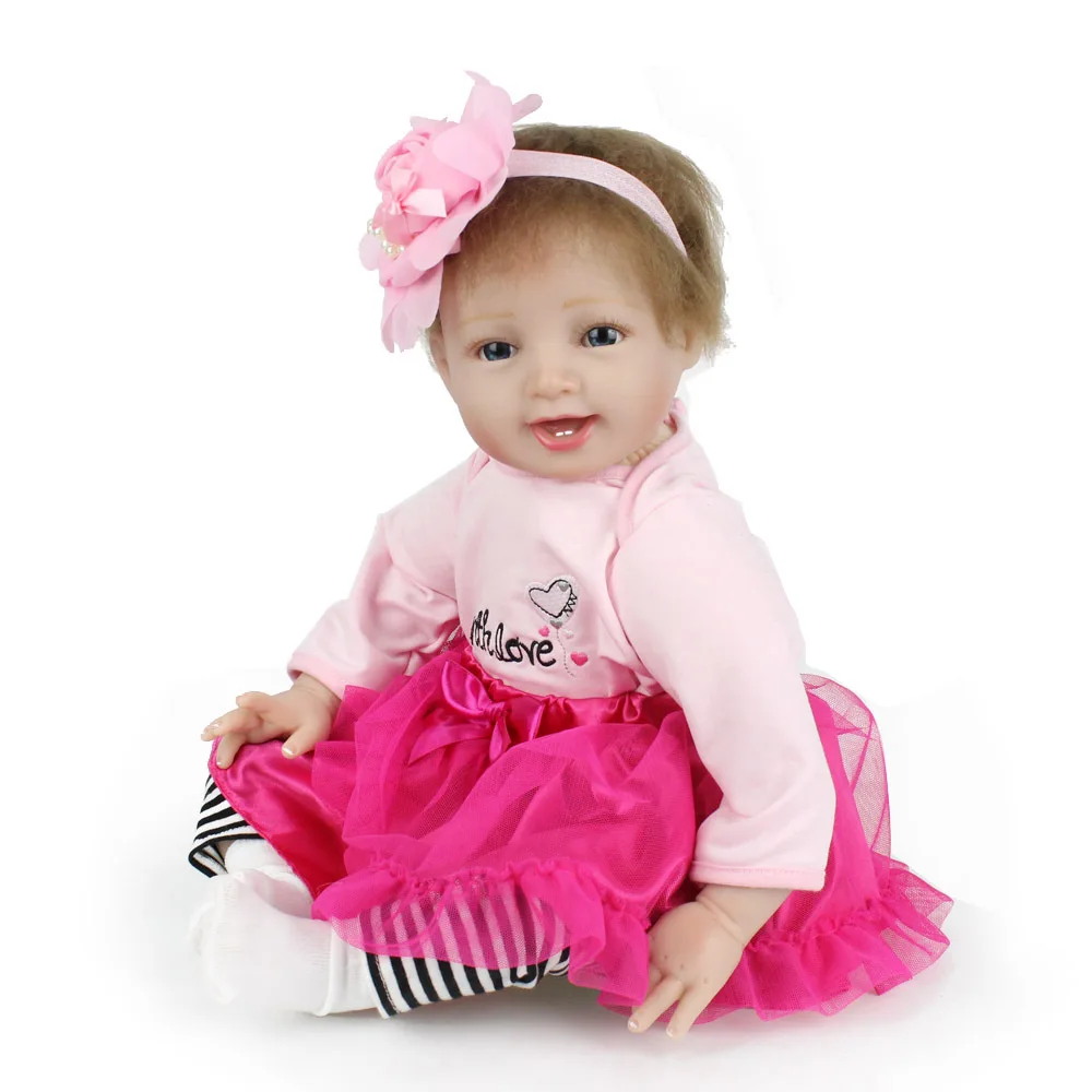 NNPKDOLL 22 &quot55 см мягкий силикон Reborn Baby Doll игрушка Реалистичная для девочки