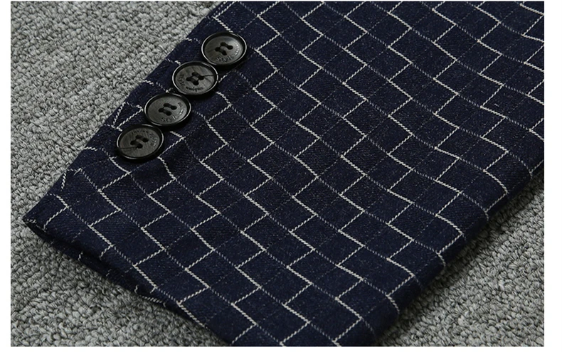 Клетчатый костюм для мужчин 2019 бренда Slim Fit Нарядные Костюмы свадьбы осень M 5XL
