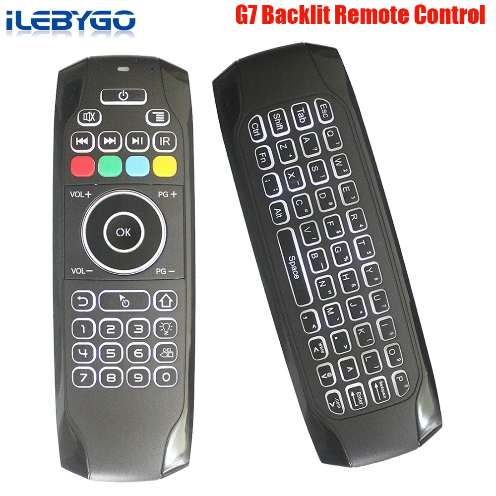 G7 2 4 г подсветкой Беспроводной Air Мышь с клавиатурой 6 оси гироскопа Smart Remote