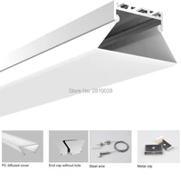 30 x 2m setslot t3 t5 tempered led aluminum channel trapezium type aluminium led extrusion for wall recessed lights