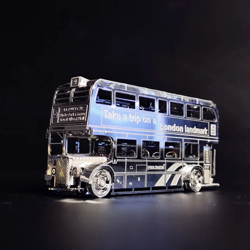 3d металлическая модель Лондон достопримечательный автобус пазлы игрушки Hk Nanyuan