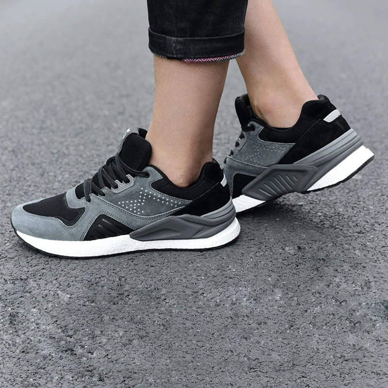 Xiaomi Mijia ретро кроссовки высокие эластичные амортизирующий верх дышащие Нескользящие резиновая подошва модные кроссовки